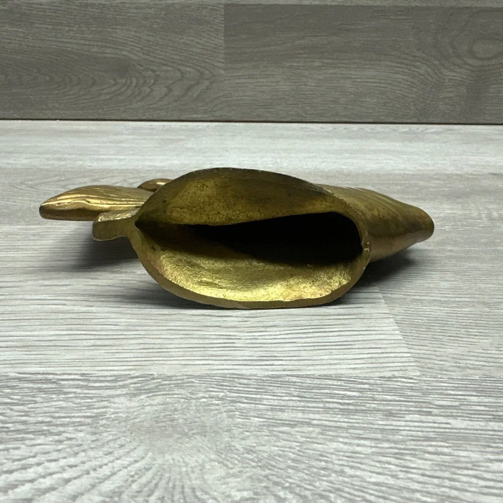 Vintage Brass Angel Fish Decor. Nautical Beach Mid Century Modern 100% All Brass